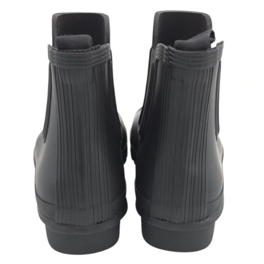 Hunter Original Chelsea Rain Boot Women 6 Black Waterproof Rubber WFS2078RMA NEW